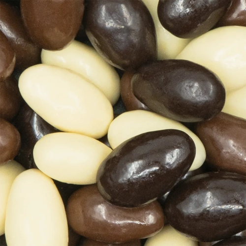 5015 Chokolademandler Mix Af Lys, Mørk Og Hvid